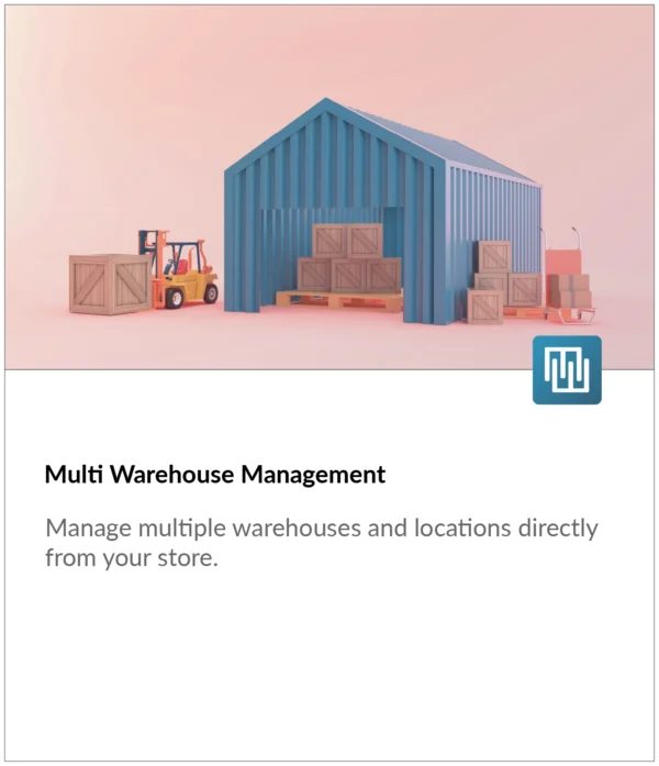 Manage and sync multiple stock locations directly from your store.